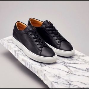 KOIO Black Leather Sneakers Size 6 EUC